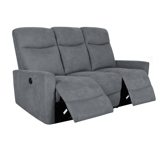 Sofá 3 lugares com 2 assentos relax elétricos FLASH cinza claro Sofá 3 lugares com 2 assentos relax elétricos FLASH cinza claro