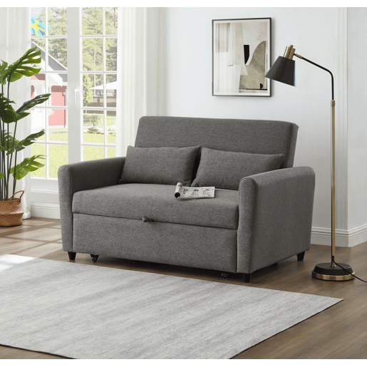 Sofá cama 2 lugares TUDOR cor cinza Sofá cama 2 lugares TUDOR cor cinza