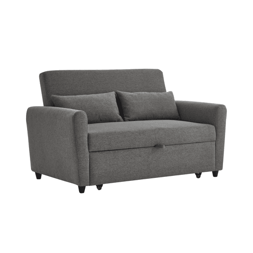 Sofá cama 2 lugares TUDOR cor cinza Sofá cama 2 lugares TUDOR cor cinza