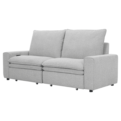 Sofá cama 3 lugares relax elétrico NOVO cinza claro