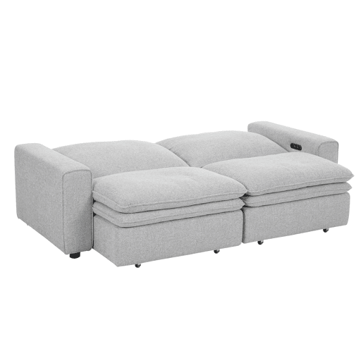 Sofá cama 3 lugares relax elétrico NOVO cinza claro