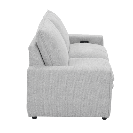 Sofá cama 3 lugares relax elétrico NOVO cinza claro