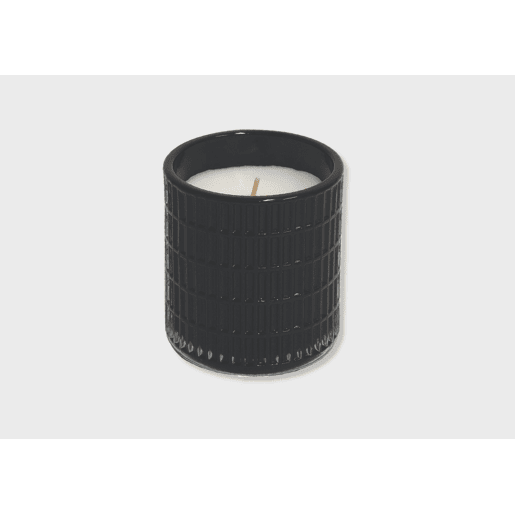 Vela perfumada em frasco com relevo BLACK SAPPHIRE 9x8cm Vela perfumada em frasco com relevo BLACK SAPPHIRE 9x8cm