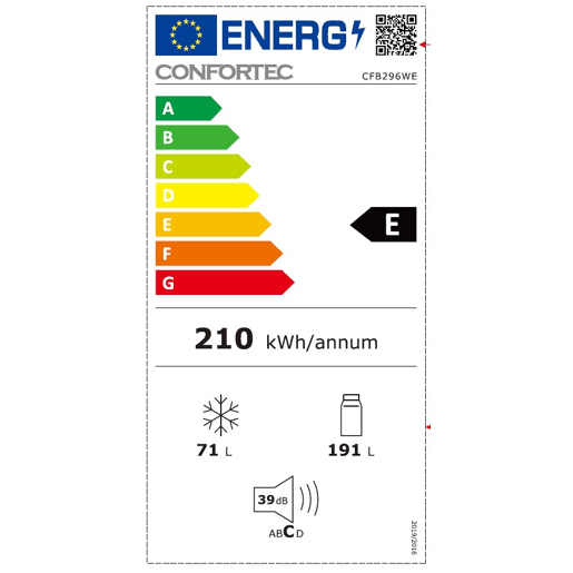 Combinado CONFORTE CFB296WE 260 litros Combinado CONFORTE CFB296WE 260 litros