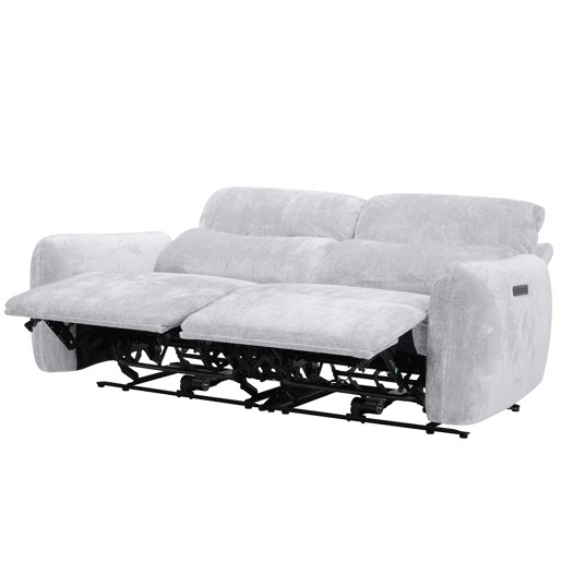 Sofá de 3 lugares relax elétrico NUBE cor cinza claro