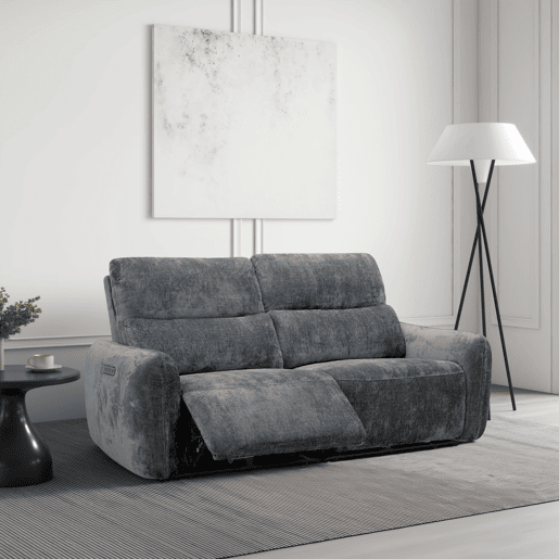 Sofá de 3 lugares relax elétrico NUBE cor cinza escuro