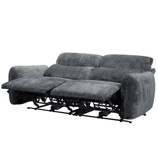 Sofá de 3 lugares relax elétrico NUBE cor cinza escuro