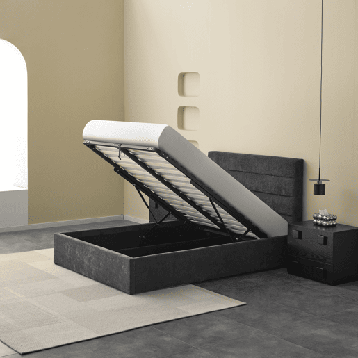 Cama abatível HORIZON 140x190cm cinza escuro