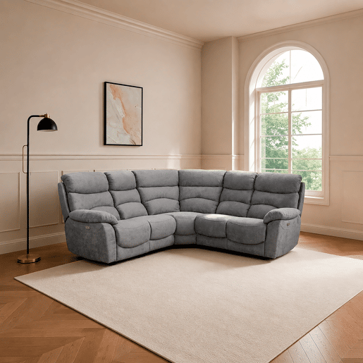 Sofá de canto relax elétrico ESPRIT cor cinza escuro Sofá de canto relax elétrico ESPRIT cor cinza escuro