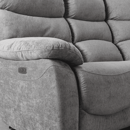 Sofá de canto relax elétrico ESPRIT cor cinza escuro Sofá de canto relax elétrico ESPRIT cor cinza escuro