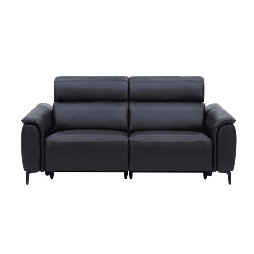 Sofá de 3 lugares relax elétrico ELIAN em pele cor preto Sofá de 3 lugares relax elétrico ELIAN em pele cor preto