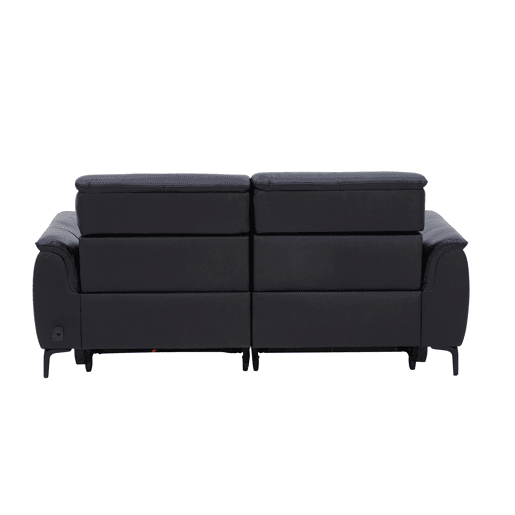 Sofá de 3 lugares relax elétrico ELIAN em pele cor preto Sofá de 3 lugares relax elétrico ELIAN em pele cor preto