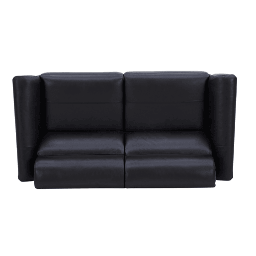 Sofá de 3 lugares relax elétrico ELIAN em pele cor preto Sofá de 3 lugares relax elétrico ELIAN em pele cor preto
