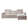 Chaise longue direita relax elétrico LEXI cor bege