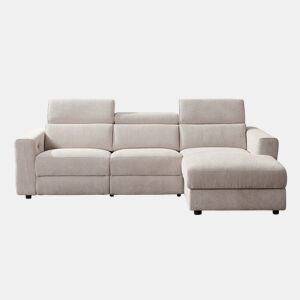 Chaise longue direita relax elétrico LEXI cor bege