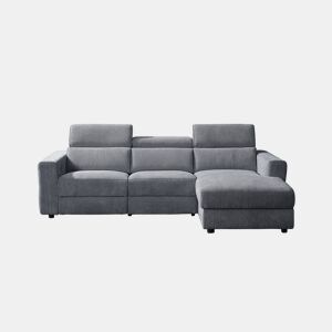 Chaise longue direita relax elétrico LEXI cor cinza