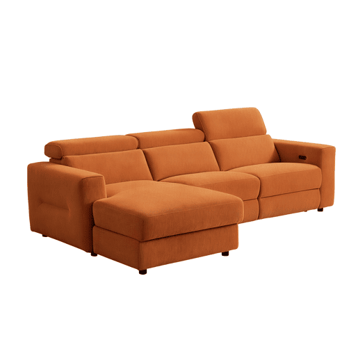 Chaise longue esquerda relax elétrico LEXI cor terracota Chaise longue esquerda relax elétrico LEXI cor terracota