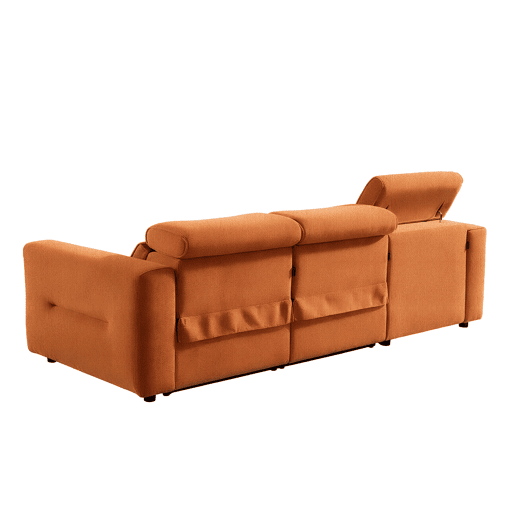 Chaise longue esquerda relax elétrico LEXI cor terracota Chaise longue esquerda relax elétrico LEXI cor terracota