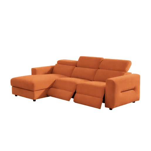 Chaise longue esquerda relax elétrico LEXI cor terracota Chaise longue esquerda relax elétrico LEXI cor terracota
