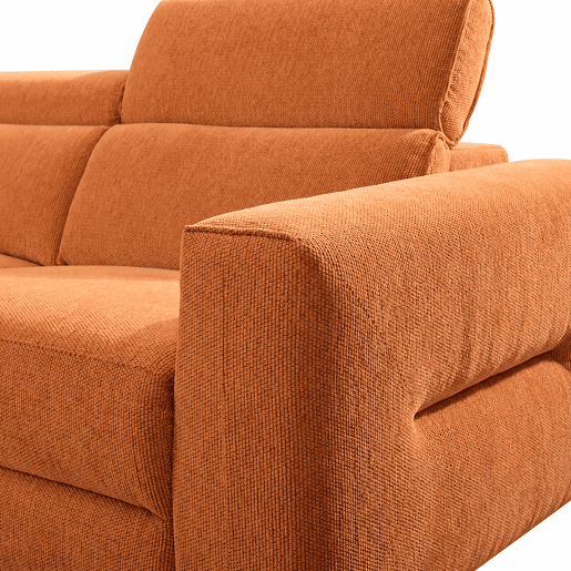 Chaise longue esquerda relax elétrico LEXI cor terracota Chaise longue esquerda relax elétrico LEXI cor terracota