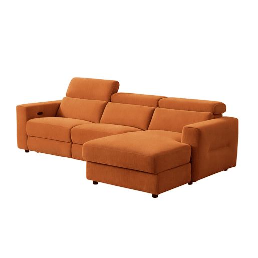 Chaise longue direita relax elétrico LEXI cor terracota