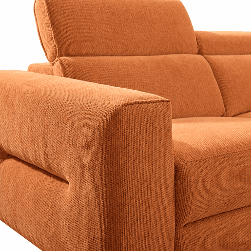 Chaise longue direita relax elétrico LEXI cor terracota