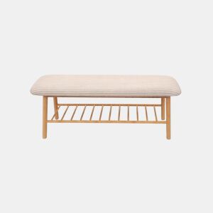 Banco para calçar BAYONA forro em pele de borrego 44x89,5x30cm