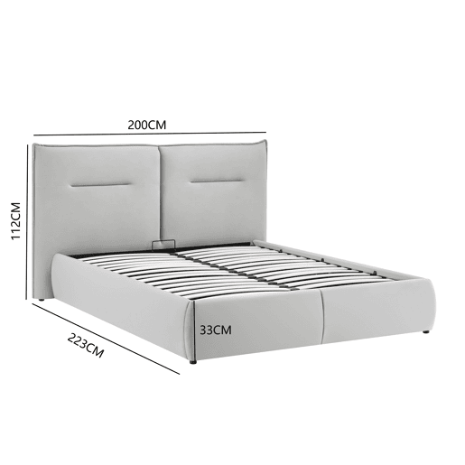 Cama abatível PILLOW 160x200cm cor cinza