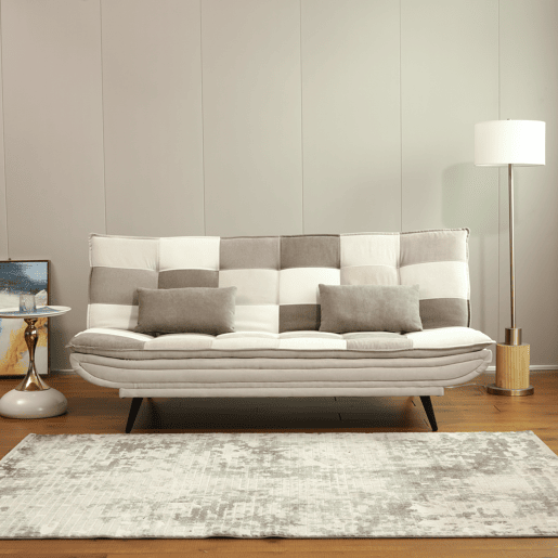 Sofá cama 3 lugares MARIE II cor castanho