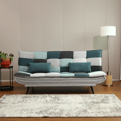 Sofá cama 3 lugares MARIE II cor azul
