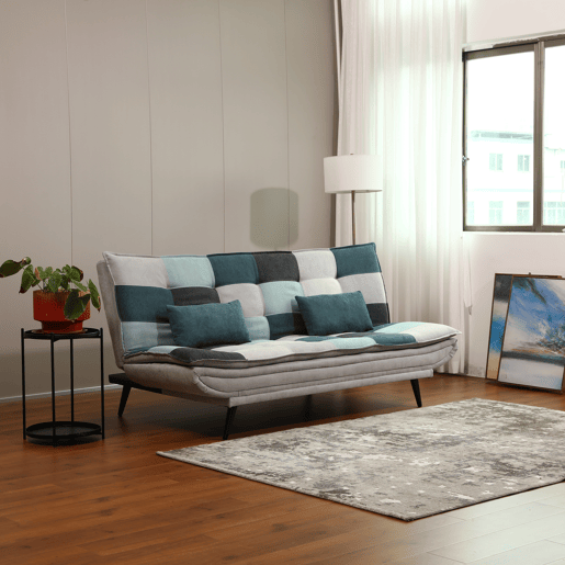 Sofá cama 3 lugares MARIE II cor azul