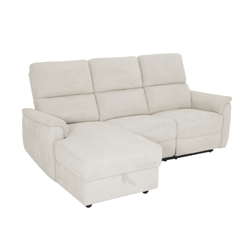 Chaise longue esquerda relax elétrico KATY cor bege