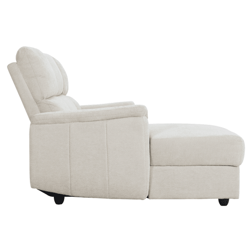 Chaise longue esquerda relax elétrico KATY cor bege