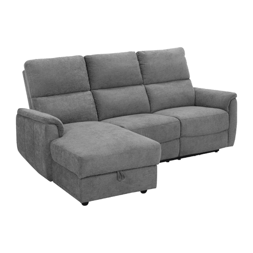 Chaise longue esquerda relax elétrico KATY cor cinza Chaise longue esquerda relax elétrico KATY cor cinza