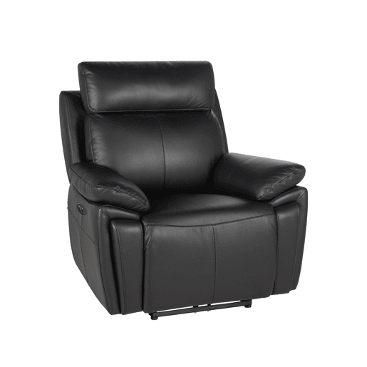 Cadeirão relax elétrico REMY em pele cor preto Cadeirão relax elétrico REMY em pele cor preto