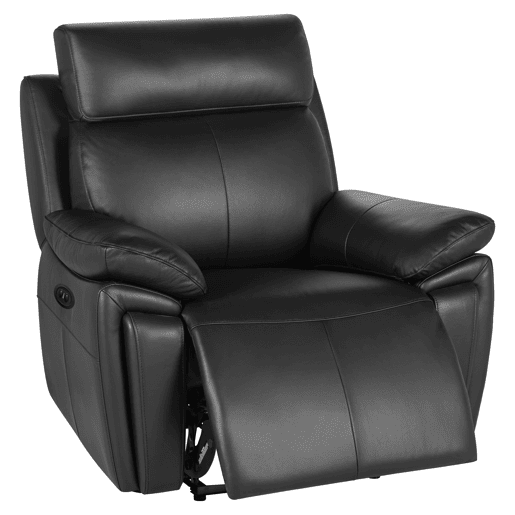 Cadeirão relax elétrico REMY em pele cor preto Cadeirão relax elétrico REMY em pele cor preto