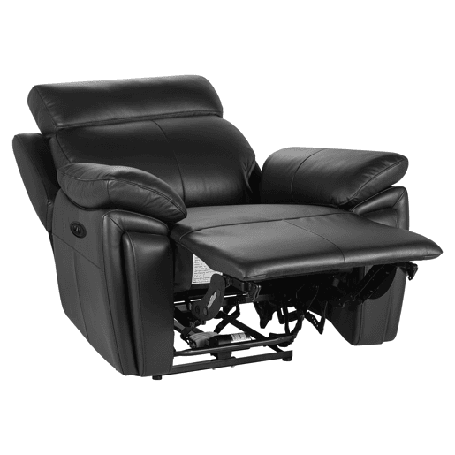 Cadeirão relax elétrico REMY em pele cor preto Cadeirão relax elétrico REMY em pele cor preto