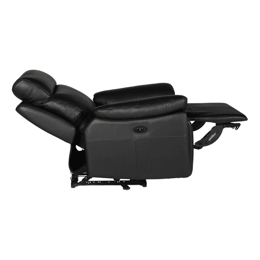 Cadeirão relax elétrico REMY em pele cor preto Cadeirão relax elétrico REMY em pele cor preto