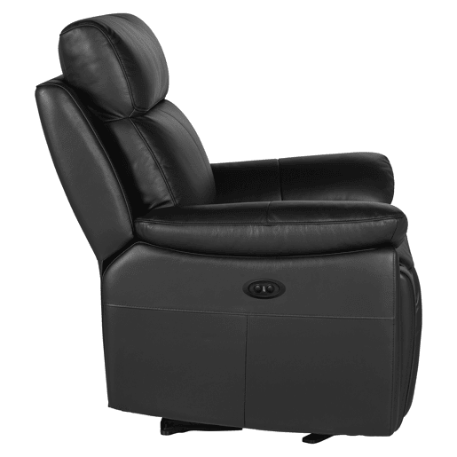 Cadeirão relax elétrico REMY em pele cor preto Cadeirão relax elétrico REMY em pele cor preto