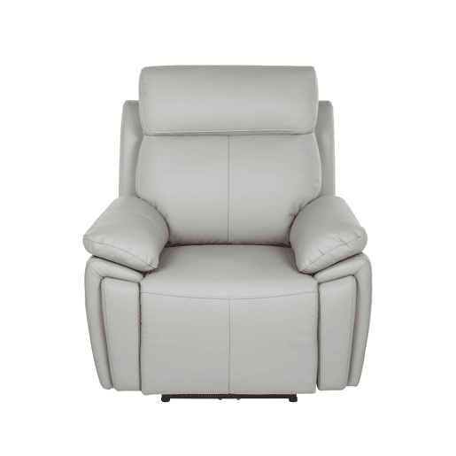 Cadeirão relax elétrico REMY em pele cor cinza Cadeirão relax elétrico REMY em pele cor cinza