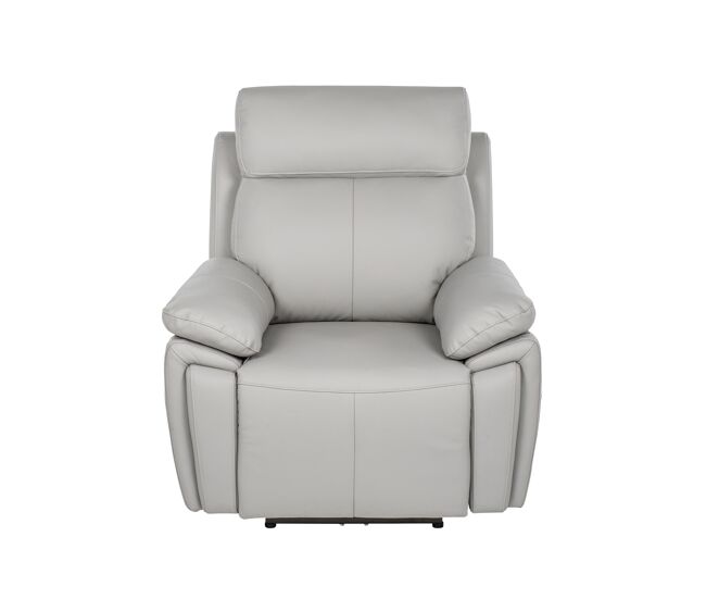 Sillón relax eléctrico piel remy color gris