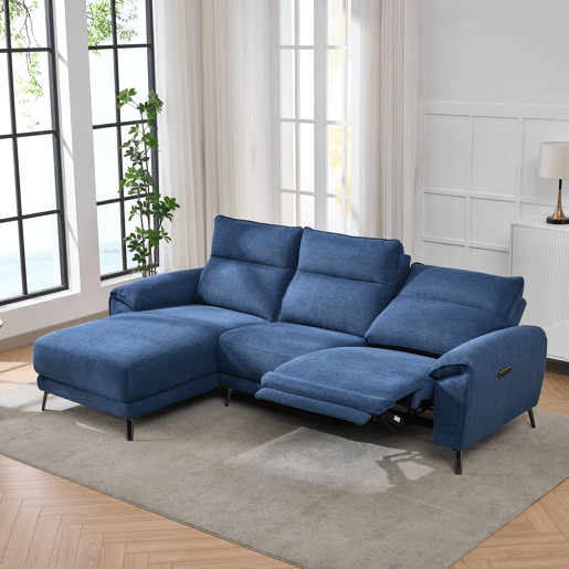 Chaise longue esquerda relax elétrico ISA cor azul