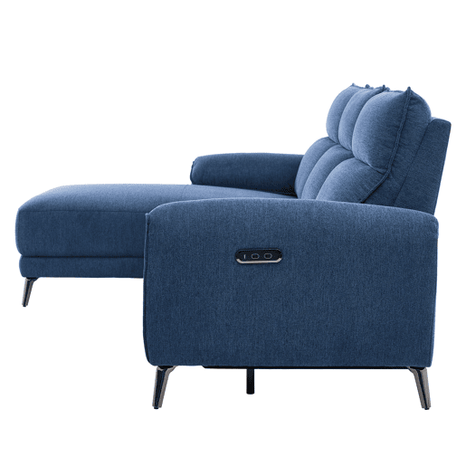 Chaise longue esquerda relax elétrico ISA cor azul