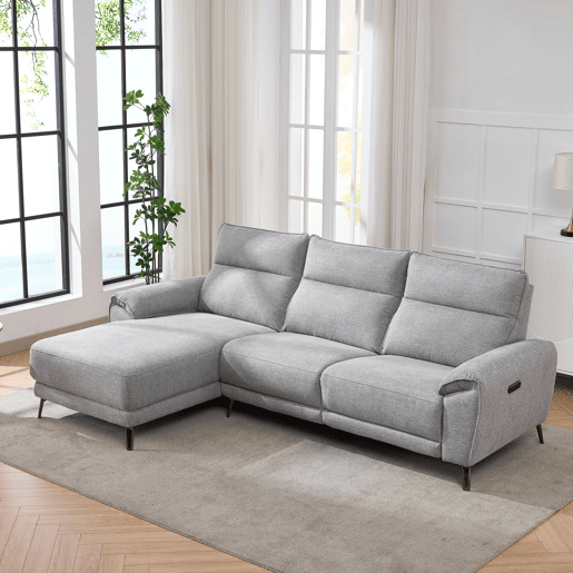 Chaise longue esquerda relax elétrico ISA cor cinza claro Chaise longue esquerda relax elétrico ISA cor cinza claro