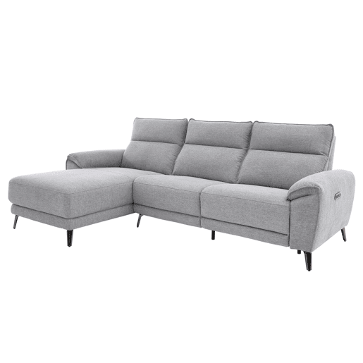 Chaise longue esquerda relax elétrico ISA cor cinza claro Chaise longue esquerda relax elétrico ISA cor cinza claro