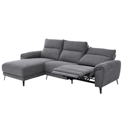 Chaise longue esquerda relax elétrico ISA cor cinza escuro