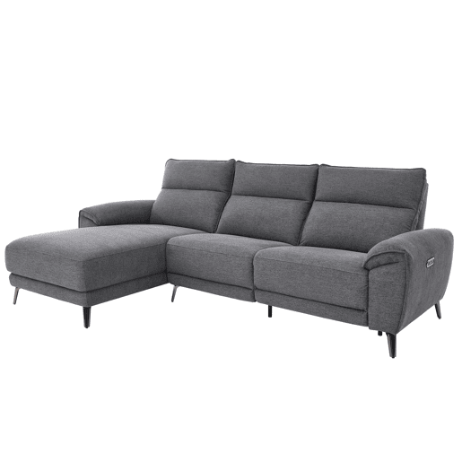 Chaise longue esquerda relax elétrico ISA cor cinza escuro