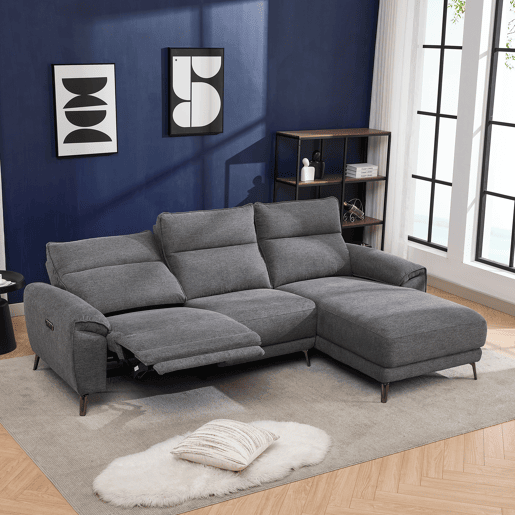 Chaise longue direita relax elétrico ISA cor cinza escuro