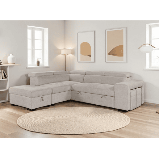 Rincorera izquierda con cama BRUNO color beige