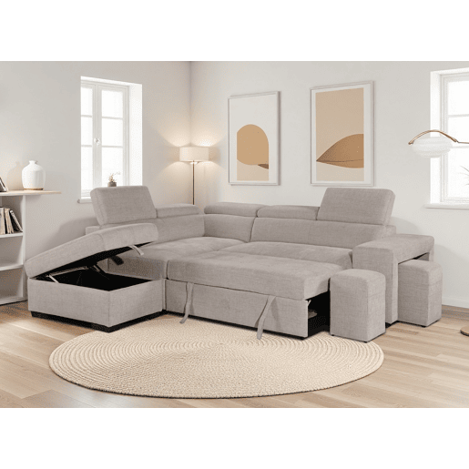 Rincorera izquierda con cama BRUNO color beige